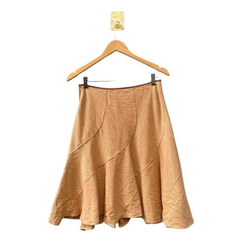 Pre-owned Burberry Skirt In Camel