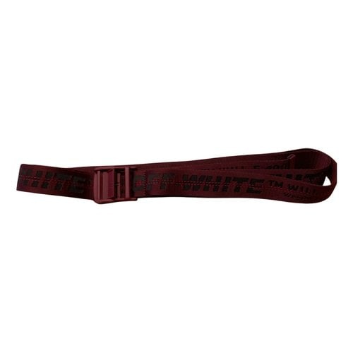 Pre-owned Off-white Belt In Burgundy