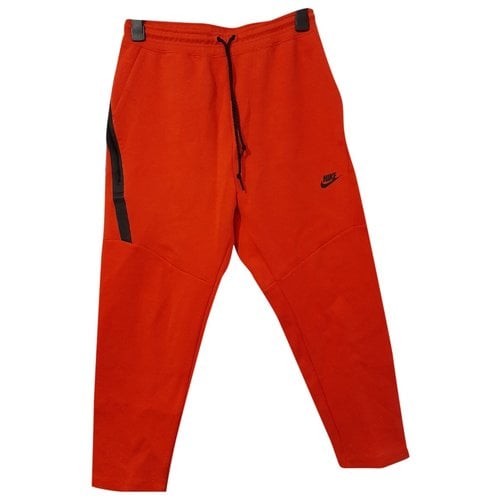 Pre-owned Nike Trousers In Orange