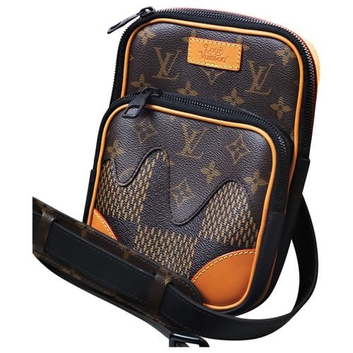 Pre-owned Louis Vuitton X Nigo Cloth Crossbody Bag In Brown