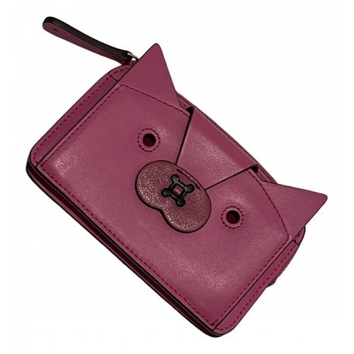 Pre-owned Anya Hindmarch Leather Purse In Pink