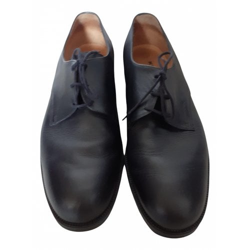 Pre-owned Kleman Leather Lace Ups In Black