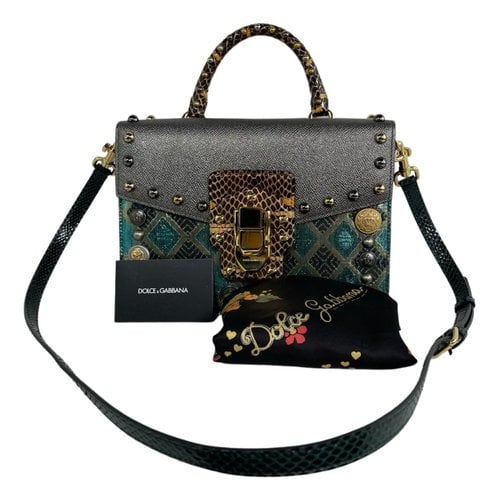 Pre-owned Dolce & Gabbana Lucia Leather Handbag In Multicolour