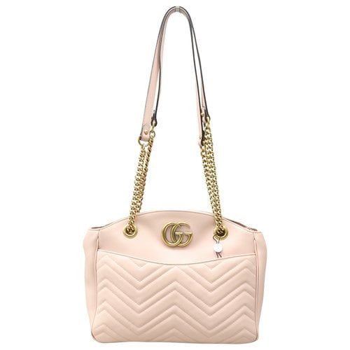 Pre-owned Gucci Leather Satchel In Pink