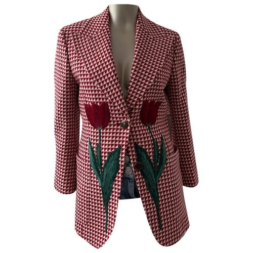 Pre-owned Gucci Wool Blazer In Red