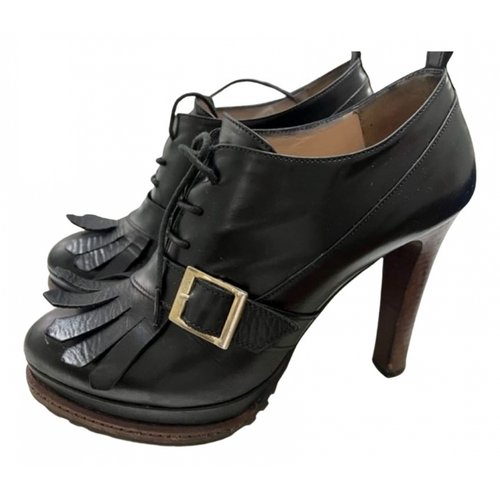 Pre-owned Marella Leather Heels In Black