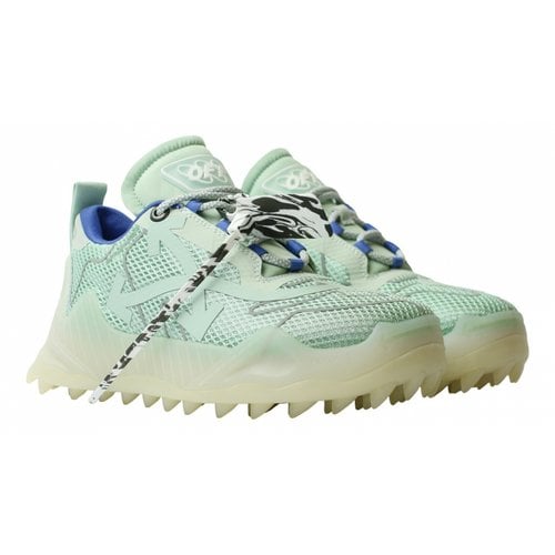 Pre-owned Off-white Odsy-1000 Cloth Low Trainers In Blue