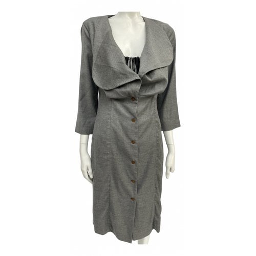 Pre-owned Vivienne Westwood Red Label Wool Mid-length Dress In Grey