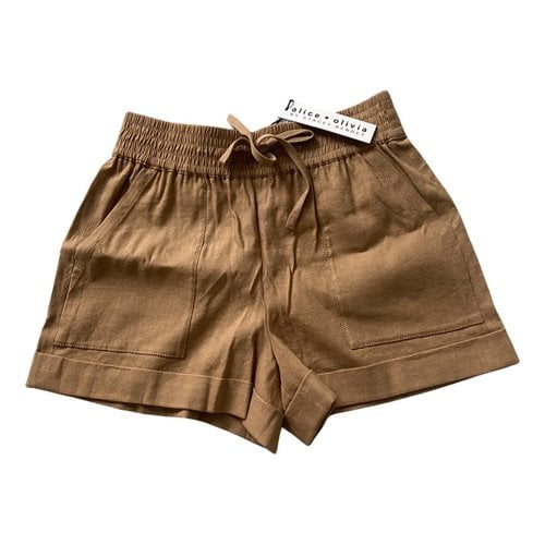 Pre-owned Alice And Olivia Shorts In Camel