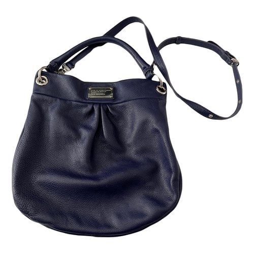 Pre-owned Marc By Marc Jacobs Classic Q Leather Crossbody Bag In Blue