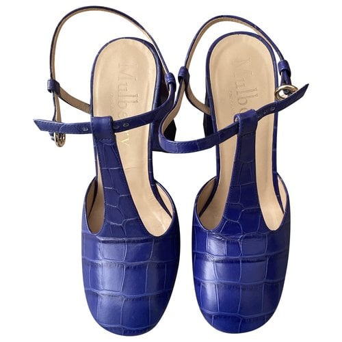 Pre-owned Mulberry Vegan Leather Sandal In Blue