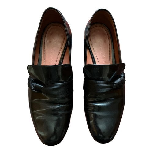 Pre-owned Sonia Rykiel Leather Flats In Black