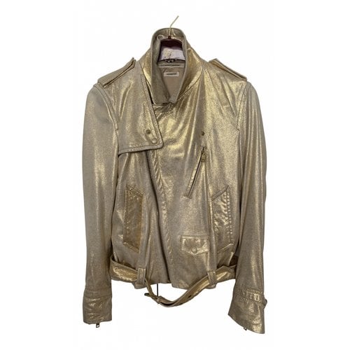 Pre-owned Marc Jacobs Leather Jacket In Gold
