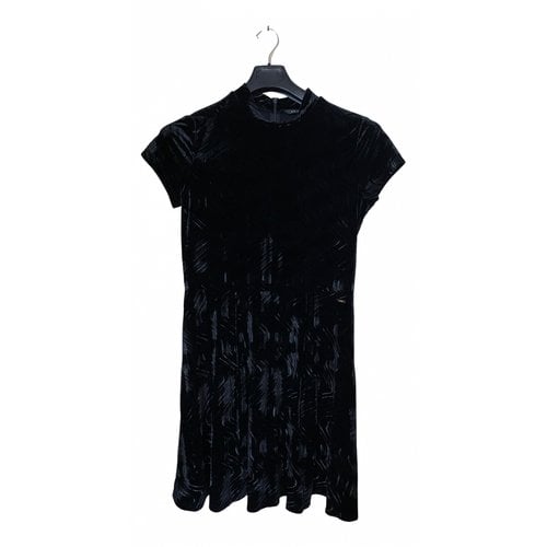 Pre-owned Emporio Armani Velvet Mid-length Dress In Black