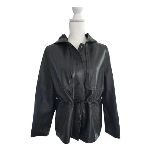 Pre-owned Yves Salomon Leather Jacket In Black