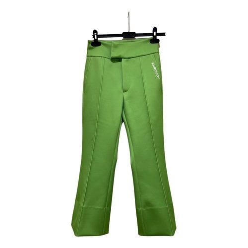 Pre-owned Khrisjoy Straight Pants In Green