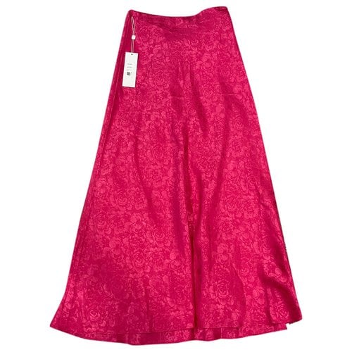 Pre-owned Ronny Kobo Maxi Skirt In Pink