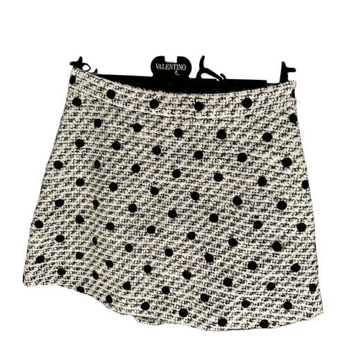 Pre-owned Valentino Tweed Mini Skirt In Multicolour