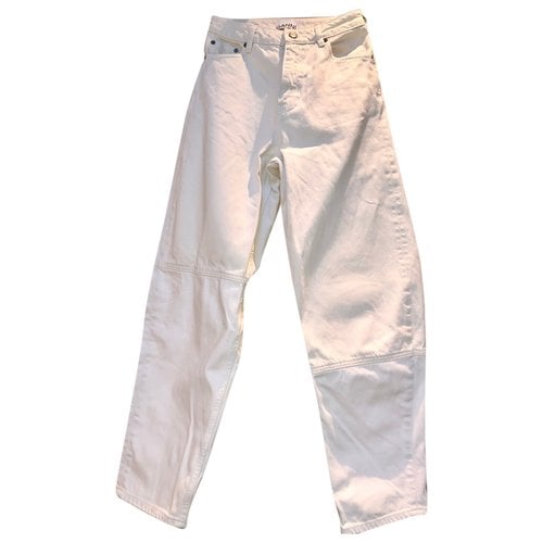 Pre-owned Ganni Large Jeans In White