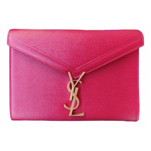 Pre-owned Saint Laurent Cassandra Leather Crossbody Bag In Red