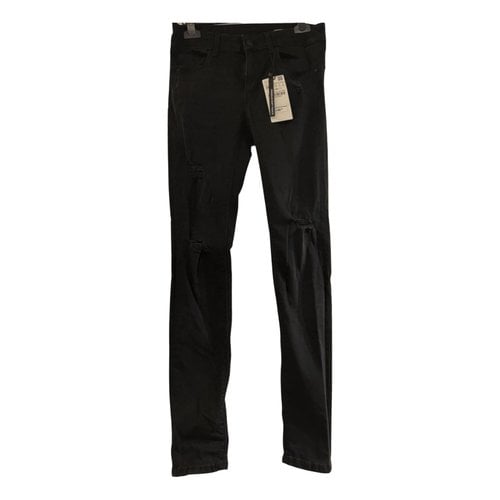 Pre-owned Dondup Straight Jeans In Black