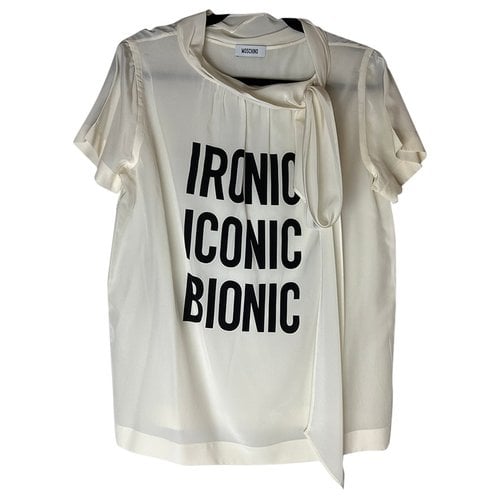 Pre-owned Moschino Silk Blouse In White