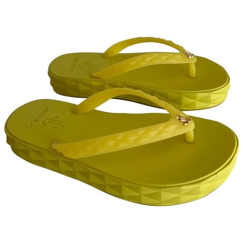 Pre-owned Jimmy Choo Sandals In Yellow