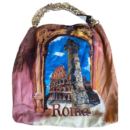 Pre-owned Dolce & Gabbana Beatrice Silk Handbag In Multicolour