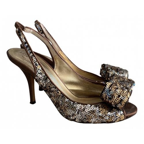 Pre-owned Kate Spade Glitter Sandals In Gold