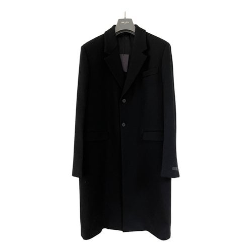 Pre-owned Prada Coat In Black