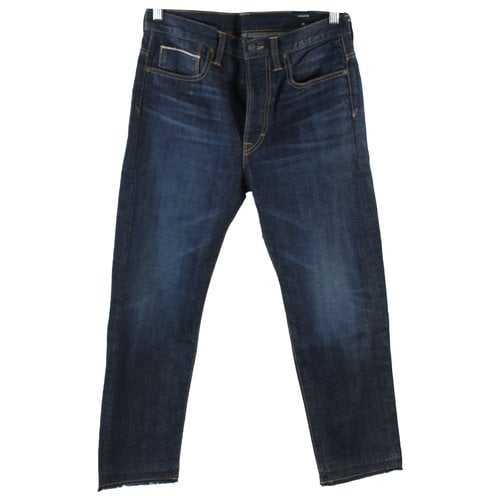 Pre-owned Vince Straight Jeans In Navy