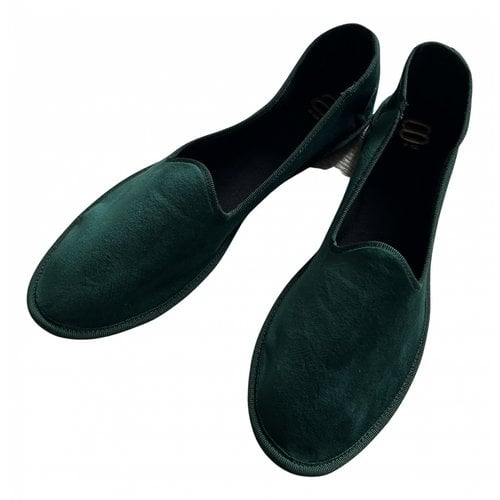 Pre-owned 8 By Yoox Velvet Ballet Flats In Green
