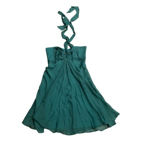 Pre-owned Luella Silk Mini Dress In Green