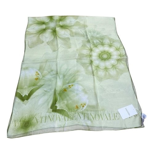 Pre-owned Valentino Silk Scarf In Green