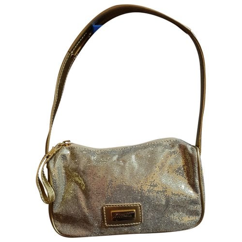 Pre-owned Coccinelle Glitter Handbag In Gold