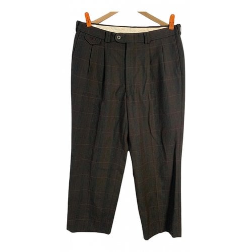 Pre-owned Balenciaga Wool Trousers In Brown