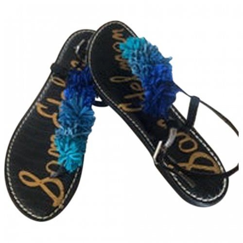 Pre-owned Sam Edelman Leather Sandal In Blue