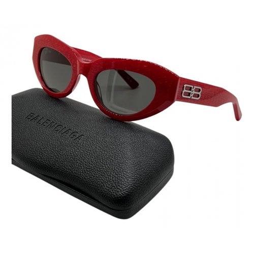 Pre-owned Balenciaga Oversized Sunglasses In Red