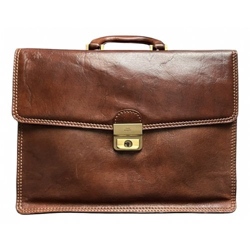 Pre-owned The Bridge Leather Satchel In Brown