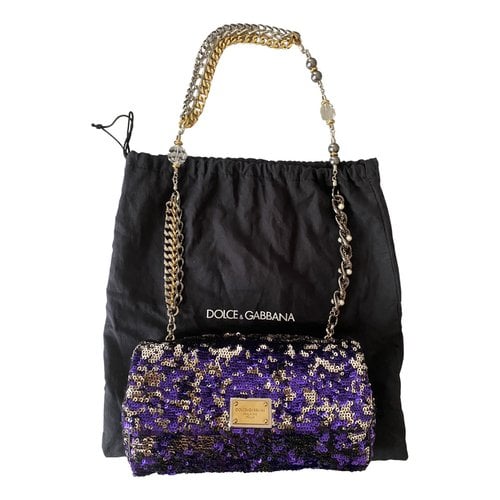 Pre-owned Dolce & Gabbana Glitter Handbag In Purple
