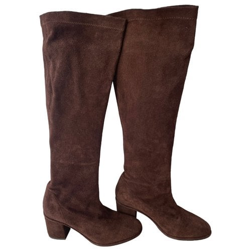 Pre-owned Opening Ceremony Leather Boots In Brown