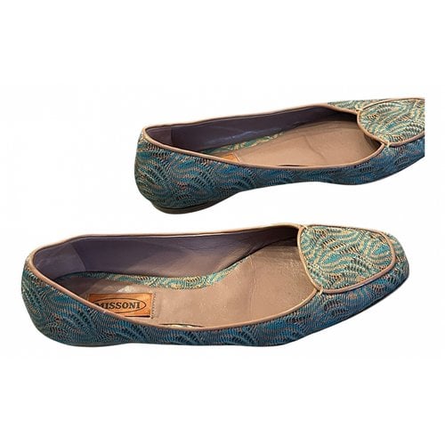 Pre-owned Missoni Leather Flat In Multicolour