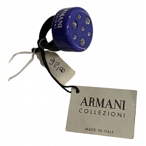 Pre-owned Armani Collezioni Ring In Blue