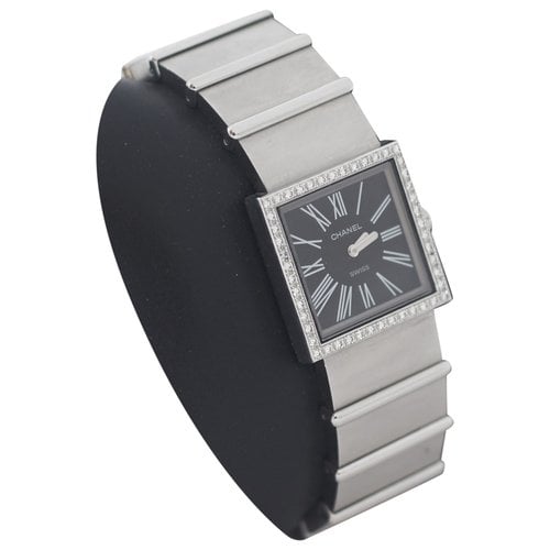 Pre-owned Chanel Mademoiselle Watch In Silver