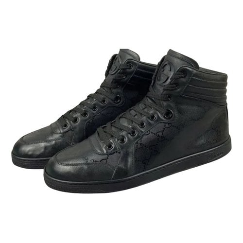 Pre-owned Gucci Trainers In Black