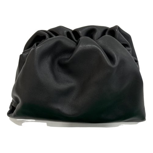 Pre-owned Bottega Veneta Pouch Leather Clutch Bag In Black