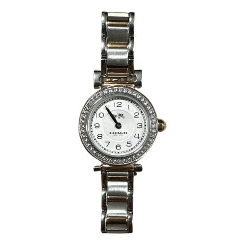 Pre-owned Coach Watch In Silver