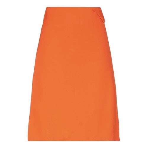 Pre-owned Bottega Veneta Mid-length Skirt In Orange