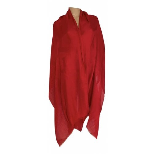 Pre-owned Saint Laurent Wool Stole In Red