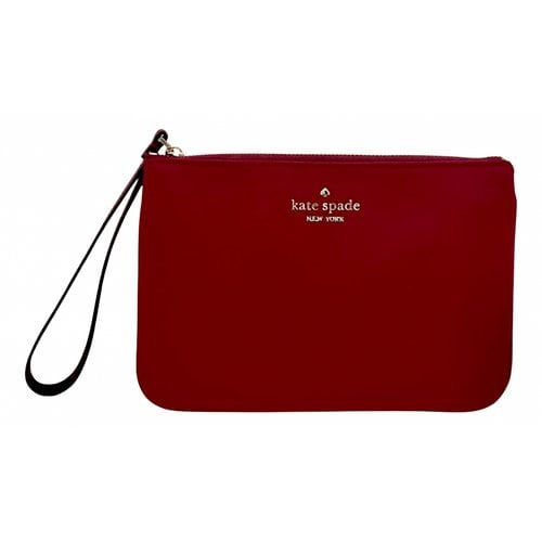 Pre-owned Kate Spade Leather Clutch Bag In Red